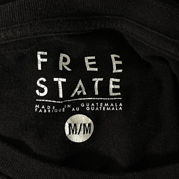 Free State Shirt Men's Medium Black Galaxy Graphic American Flag Stars Stripes - Picture 8 of 8